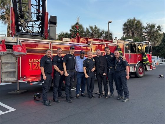 Fire Rescue and Father Horgan